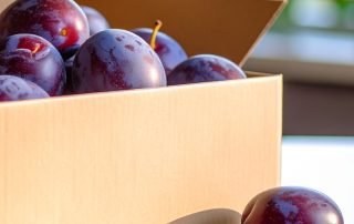 Plums fruit box